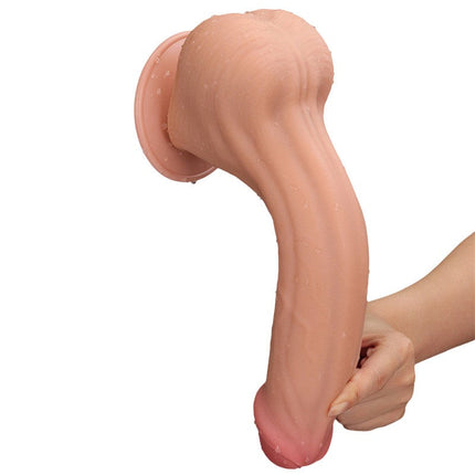 Lovetoy - Dildo -Sliding Skin Dildo - Lengte 29 cm - Lichte Huidskleur-Erotiekvoordeel.nl