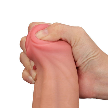 Lovetoy - Dildo -Sliding Skin Dildo - Lengte 29 cm - Lichte Huidskleur-Erotiekvoordeel.nl