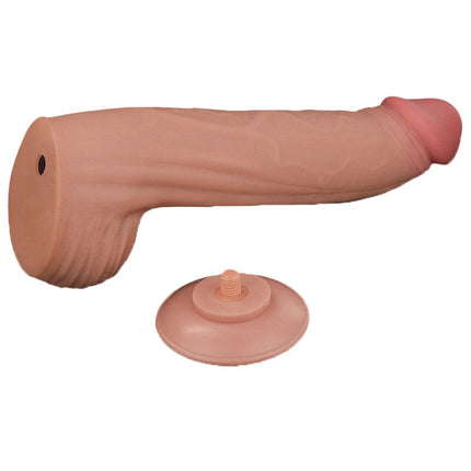 Lovetoy - Dildo -Sliding Skin Dildo - Lengte 31 cm - Lichte Huidskleur-Erotiekvoordeel.nl