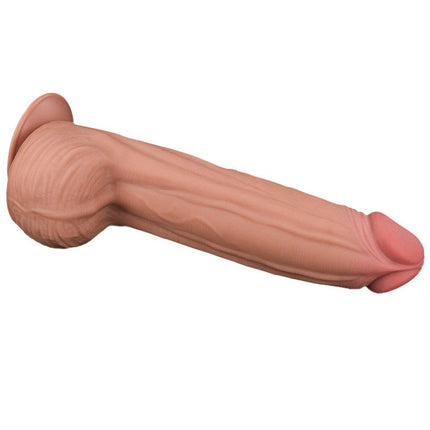 Lovetoy - Dildo -Sliding Skin Dildo - Lengte 31 cm - Lichte Huidskleur-Erotiekvoordeel.nl
