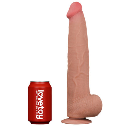 Lovetoy - Dildo -Sliding Skin Dildo - Lengte 34 cm - Lichte Huidskleur-Erotiekvoordeel.nl