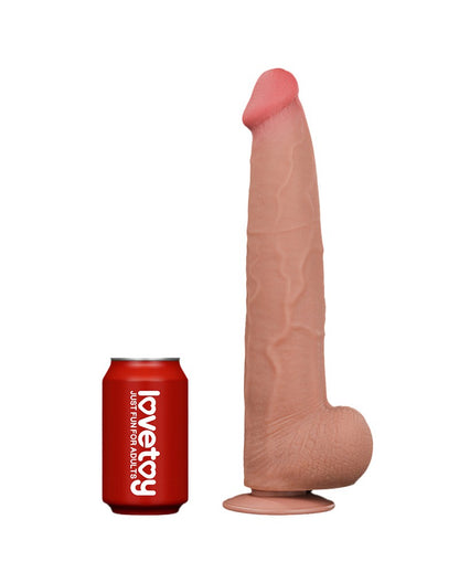 Lovetoy - Dildo -Sliding Skin Dildo - Lengte 34 cm - Lichte Huidskleur-Erotiekvoordeel.nl