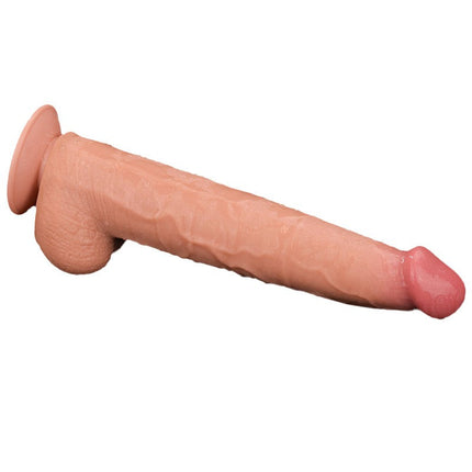 Lovetoy - Dildo -Sliding Skin Dildo - Lengte 34 cm - Lichte Huidskleur-Erotiekvoordeel.nl