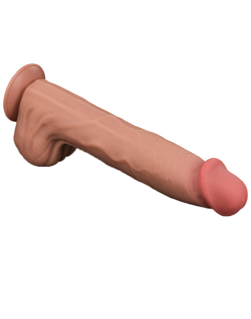 Lovetoy - Dildo -Sliding Skin Dildo - Lengte 36 cm - Lichte Huidskleur-Erotiekvoordeel.nl