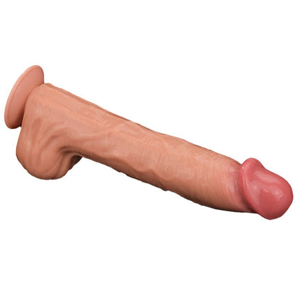 Lovetoy - Dildo -Sliding Skin Dildo - Lengte 36 cm - Lichte Huidskleur-Erotiekvoordeel.nl