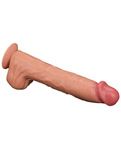 Lovetoy - Dildo -Sliding Skin Dildo - Lengte 36 cm - Lichte Huidskleur-Erotiekvoordeel.nl