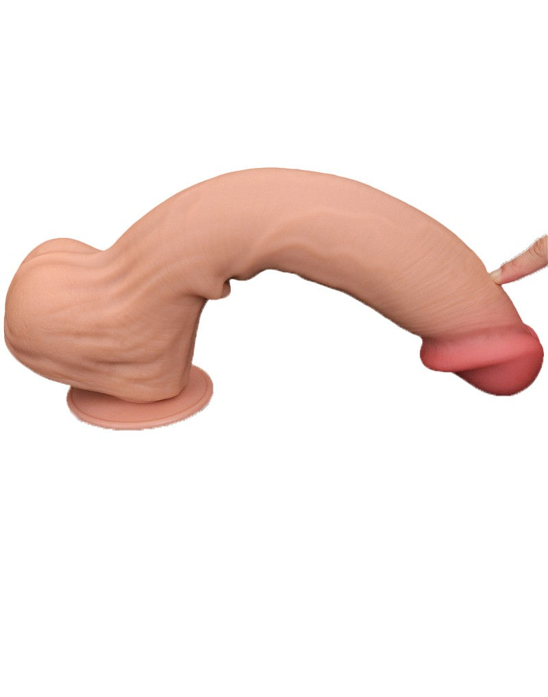 Lovetoy - Dildo -Sliding Skin Dildo - Lengte 36 cm - Lichte Huidskleur-Erotiekvoordeel.nl