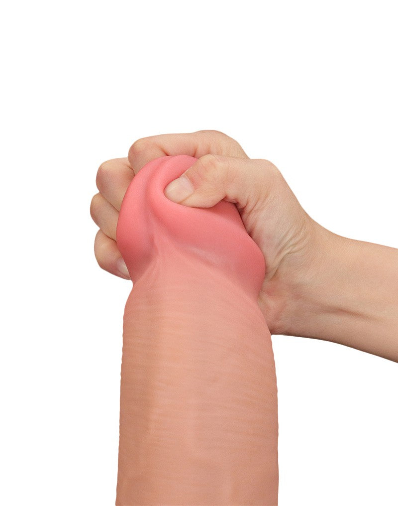 Lovetoy - Dildo -Sliding Skin Dildo - Lengte 36 cm - Lichte Huidskleur-Erotiekvoordeel.nl