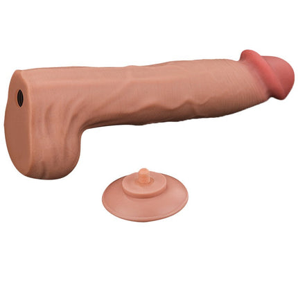 Lovetoy - Dildo -Sliding Skin Dildo - Lengte 36 cm - Lichte Huidskleur-Erotiekvoordeel.nl