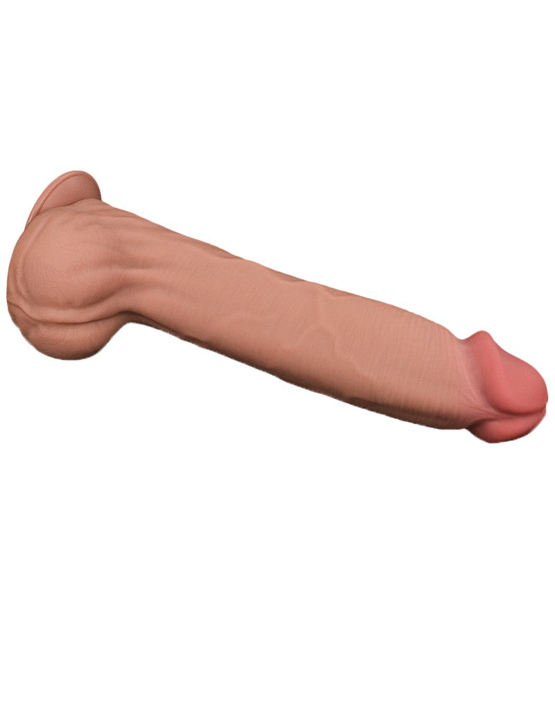 Lovetoy - Dildo -Sliding Skin Dildo - Lengte 36 cm - Lichte Huidskleur-Erotiekvoordeel.nl