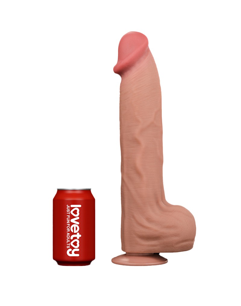 Lovetoy - Dildo -Sliding Skin Dildo - Lengte 36 cm - Lichte Huidskleur-Erotiekvoordeel.nl