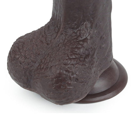 Lovetoy Dildo met Sliding Skin / Bewegende Huid 17.5 x 3.5 cm - bruin-Erotiekvoordeel.nl