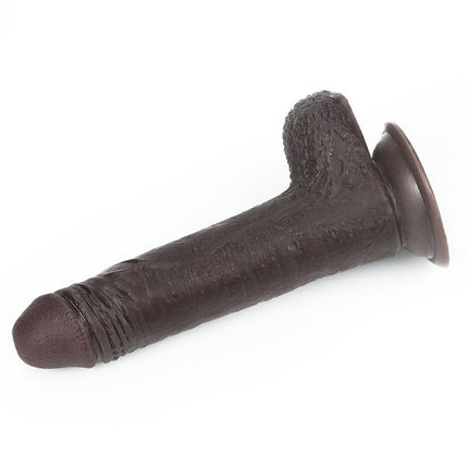 Lovetoy Dildo met Sliding Skin / Bewegende Huid 17.5 x 3.5 cm - bruin-Erotiekvoordeel.nl