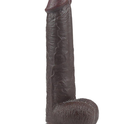 Lovetoy Dildo met Sliding Skin / Bewegende Huid 23 x 4 cm - bruin-Erotiekvoordeel.nl