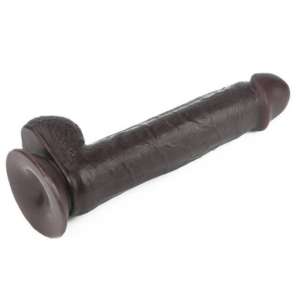 Lovetoy Dildo met Sliding Skin / Bewegende Huid 24 x 4.5 cm - bruin-Erotiekvoordeel.nl