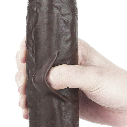 Lovetoy Dildo met Sliding Skin / Bewegende Huid 24 x 4.5 cm - bruin-Erotiekvoordeel.nl
