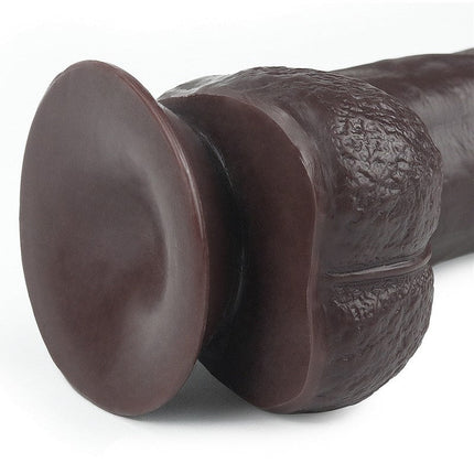 Lovetoy Dildo met Sliding Skin / Bewegende Huid 24 x 4.5 cm - bruin-Erotiekvoordeel.nl