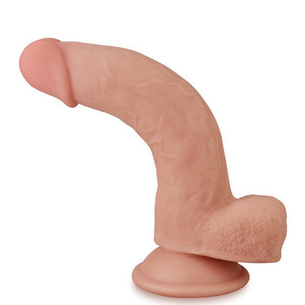 Lovetoy Dildo met glijdende huid 20 cm - blanke huidskleur - Erotiekvoordeel.nl
