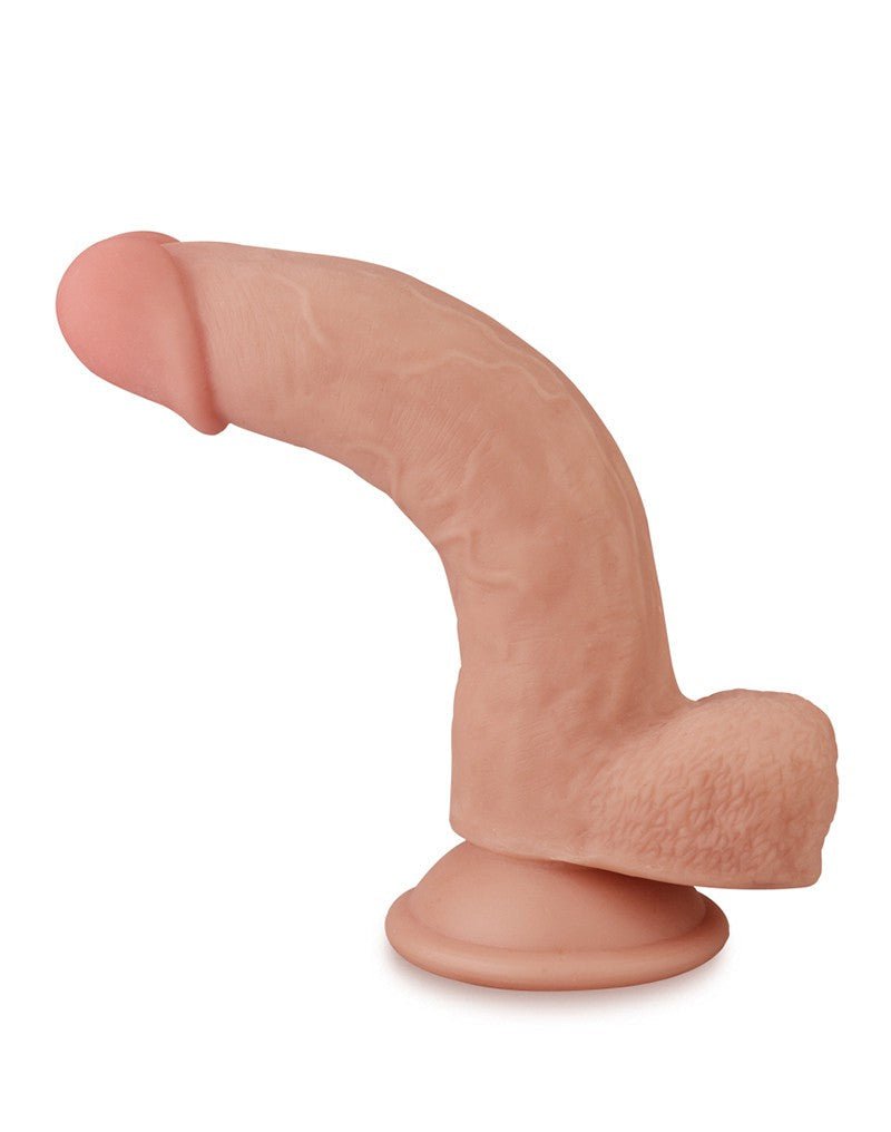 Lovetoy Dildo met glijdende huid 20 cm - blanke huidskleur - Erotiekvoordeel.nl