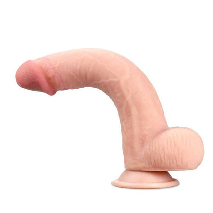 Lovetoy Dildo met glijdende huid 23 x 4 cm - blanke huidskleur - Erotiekvoordeel.nl