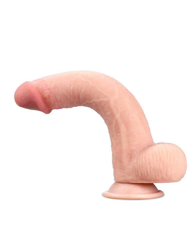 Lovetoy Dildo met glijdende huid 23 x 4 cm - blanke huidskleur - Erotiekvoordeel.nl