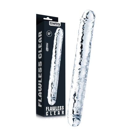 Lovetoy Dubbele Dildo Flawless 30 x 3,5 cm - transparant - Erotiekvoordeel.nl