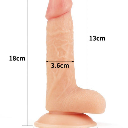 Lovetoy Easy Strap-on Set met dildo van 18 cm - blanke huidskleur - Erotiekvoordeel.nl