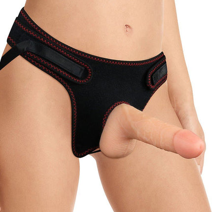 Lovetoy Easy Strap-on Set met dildo van 18 cm - blanke huidskleur - Erotiekvoordeel.nl