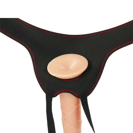 Lovetoy Easy Strap-on Set met dildo van 19 cm - blanke huidskleur - Erotiekvoordeel.nl
