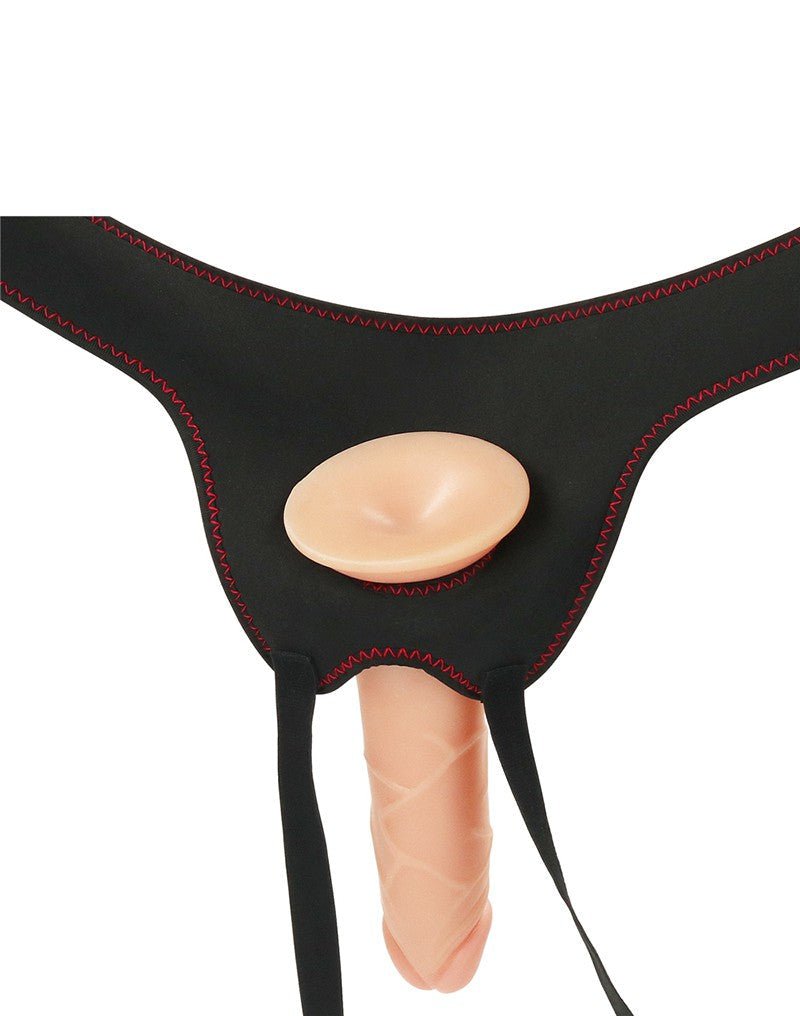 Lovetoy Easy Strap-on Set met dildo van 19 cm - blanke huidskleur - Erotiekvoordeel.nl