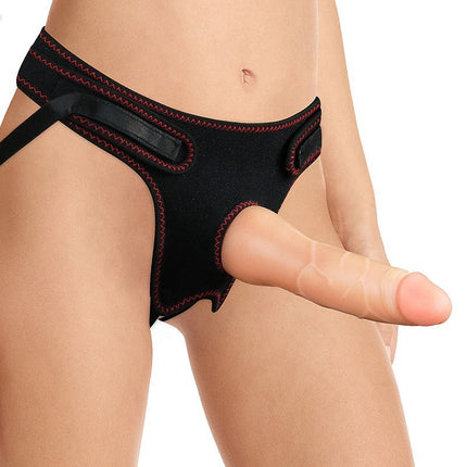 Lovetoy Easy Strap-on Set met dildo van 19 cm - blanke huidskleur - Erotiekvoordeel.nl