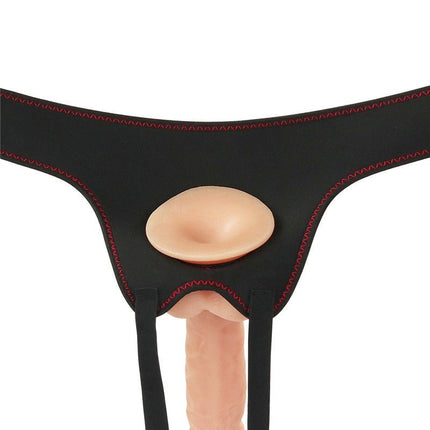 Lovetoy Easy Strap-on Set met dildo van 19 cm met balzak - blanke huidskleur - Erotiekvoordeel.nl