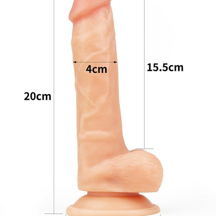 Lovetoy Easy Strap-on Set met dildo van 19 cm met balzak - blanke huidskleur - Erotiekvoordeel.nl