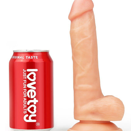 Lovetoy Easy Strap-on Set met dildo van 19 cm met balzak - blanke huidskleur - Erotiekvoordeel.nl
