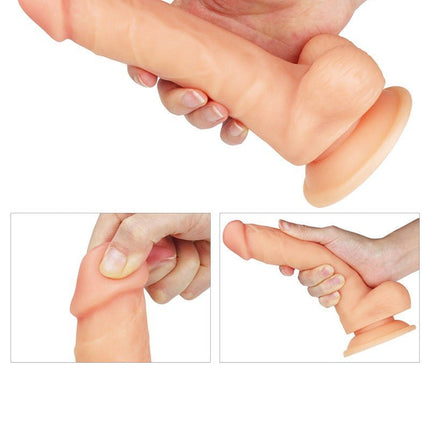 Lovetoy Easy Strap-on Set met dildo van 19 cm met balzak - blanke huidskleur - Erotiekvoordeel.nl