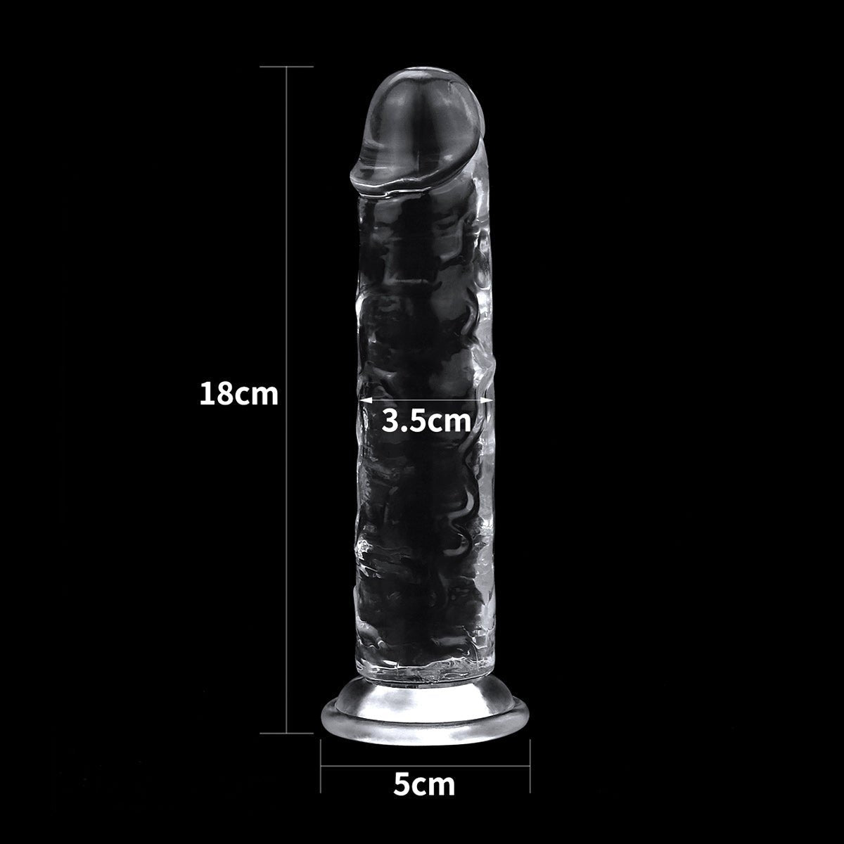 Lovetoy Dildo Flawless 18 x 3,5 cm - transparant - Erotiekvoordeel.nl