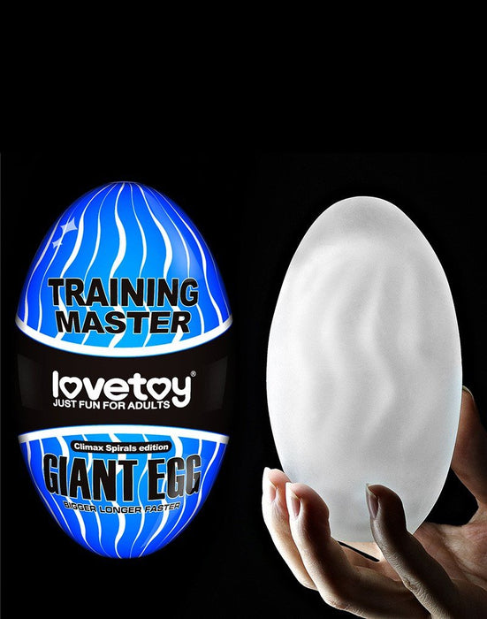 Lovetoy Giant Egg Masturbator Ei - blauw-Erotiekvoordeel.nl