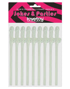 Lovetoy Herbruikbare Piemel Drinkrietjes - glow in the dark-Erotiekvoordeel.nl