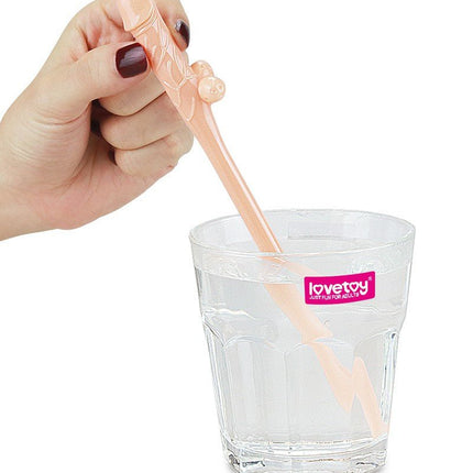 Lovetoy Herbruikbare Piemel Drinkrietjes - lichte huidskleur-Erotiekvoordeel.nl