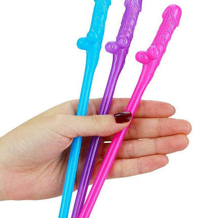 Lovetoy Herbruikbare Piemel Drinkrietjes - multicolour-Erotiekvoordeel.nl