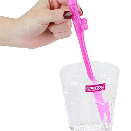 Lovetoy Herbruikbare Piemel Drinkrietjes - multicolour-Erotiekvoordeel.nl