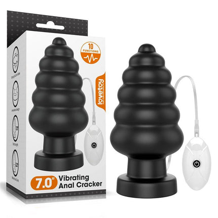 Lovetoy King Size Vibrerende Buttplug Anal Cracker 18 cm - zwart-Erotiekvoordeel.nl