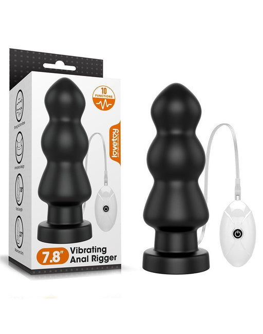 Lovetoy King Size Vibrerende Buttplug Anal Rigger 20 cm - zwart-Erotiekvoordeel.nl