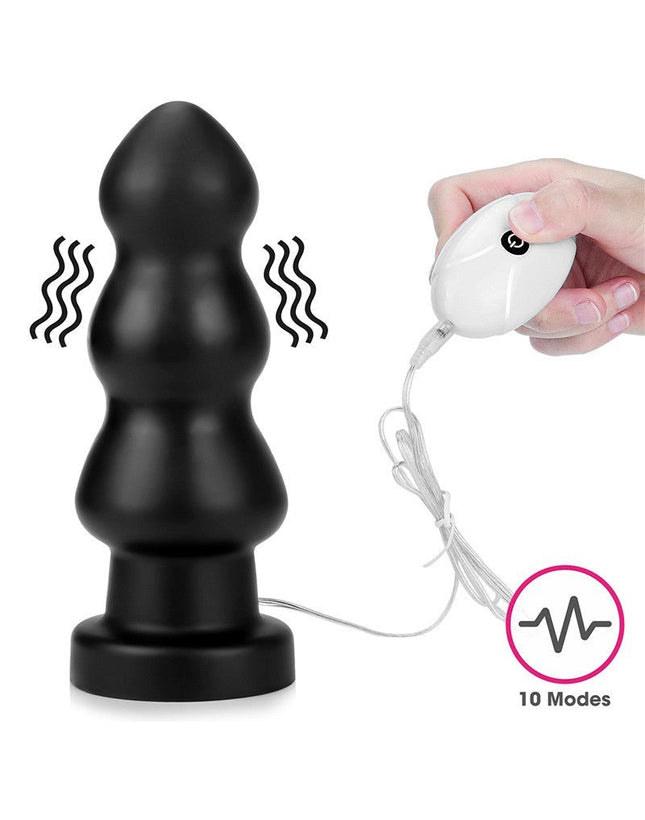 Lovetoy King Size Vibrerende Buttplug Anal Rigger 20 cm - zwart-Erotiekvoordeel.nl