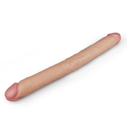 Lovetoy Kingsize Slim Ultra Dubbele Dildo 45 cm - lichte huidskleur-Erotiekvoordeel.nl