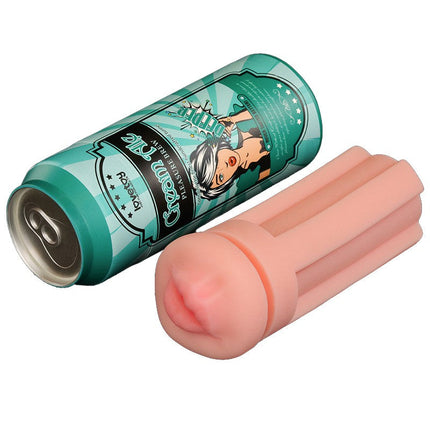 Lovetoy - Masturbator in Bierblikje - Pleasure Brew Blonde Ale Vagina Masturbator - Nude & Groen - TPE-Erotiekvoordeel.nl