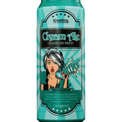 Lovetoy - Masturbator in Bierblikje - Pleasure Brew Blonde Ale Vagina Masturbator - Nude & Groen - TPE-Erotiekvoordeel.nl