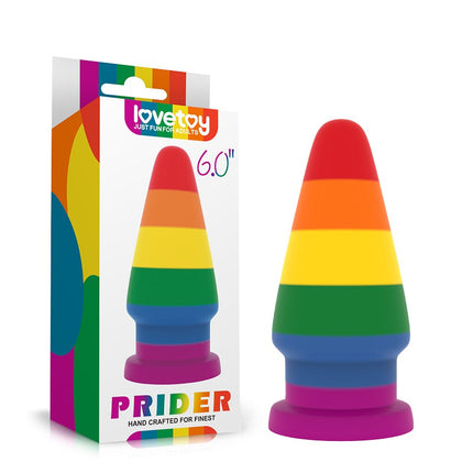 Lovetoy - Rainbow Pride Buttplug 15 cm-Erotiekvoordeel.nl