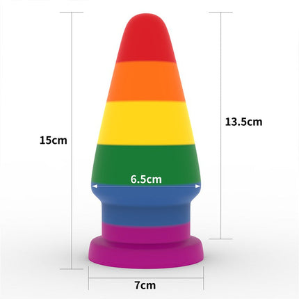 Lovetoy - Rainbow Pride Buttplug 15 cm-Erotiekvoordeel.nl