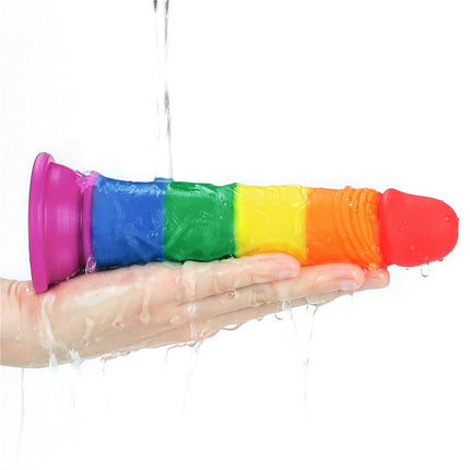 Lovetoy - Rainbow Pride Dildo 18.5 cm-Erotiekvoordeel.nl